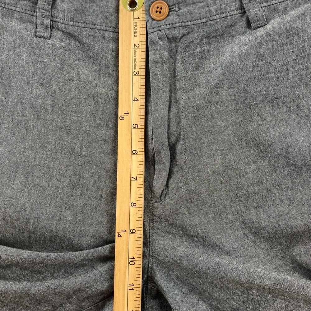 J.Crew‎ Rivington Mens 35 Grey Heathered Chambray Shorts Flat Front Preppy